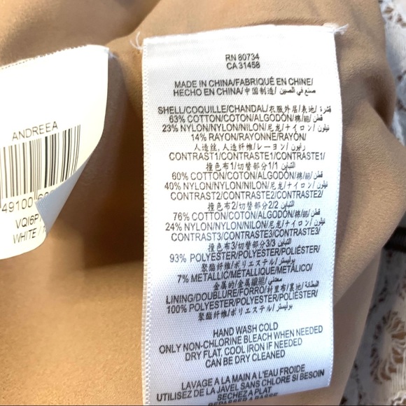 BCBGMaxAzria lace dress with animal print trim - Picture 7 of 14